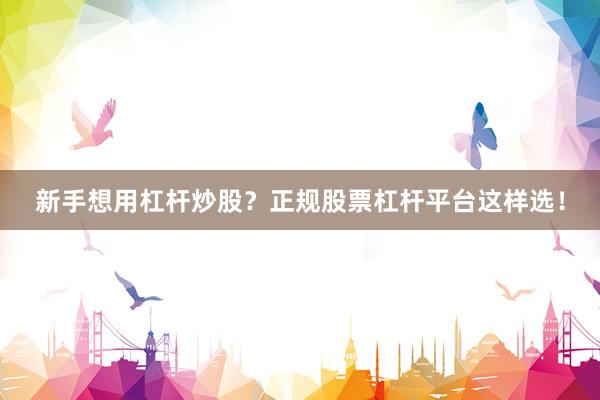 新手想用杠杆炒股？正规股票杠杆平台这样选！