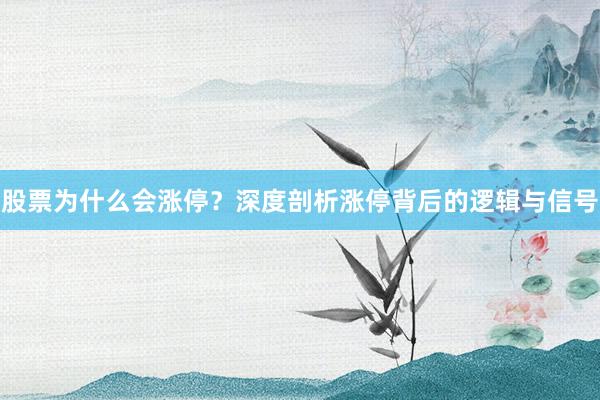 股票为什么会涨停？深度剖析涨停背后的逻辑与信号