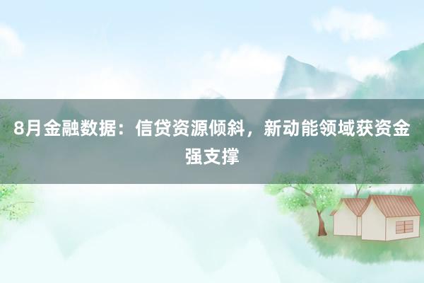 8月金融数据：信贷资源倾斜，新动能领域获资金强支撑